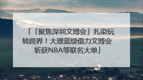 「聚焦深圳文博会」扎染玩转跨界！大理蓝续借力文博会斩获NBA等联名大单