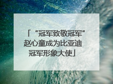 “冠军致敬冠军” 赵心童成为比亚迪冠军形象大使