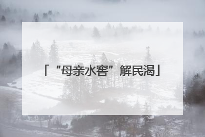 “母亲水窖”解民渴