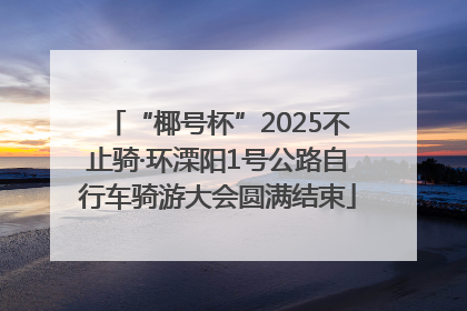 “椰号杯”2025不止骑·环溧阳1号公路自行车骑游大会圆满结束