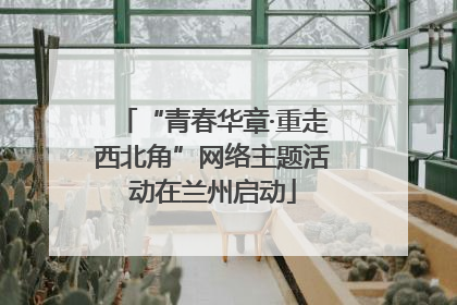 “青春华章·重走西北角”网络主题活动在兰州启动
