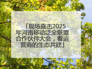 现场直击2025年河南移动泛全联盟合作伙伴大会，看运营商的生态共建