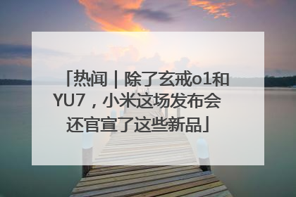 热闻｜除了玄戒o1和YU7，小米这场发布会还官宣了这些新品