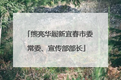 熊亮华履新宜春市委常委、宣传部部长