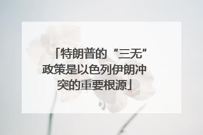 特朗普的“三无”政策是以色列伊朗冲突的重要根源
