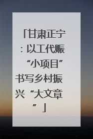 甘肃正宁：以工代赈“小项目”书写乡村振兴“大文章”