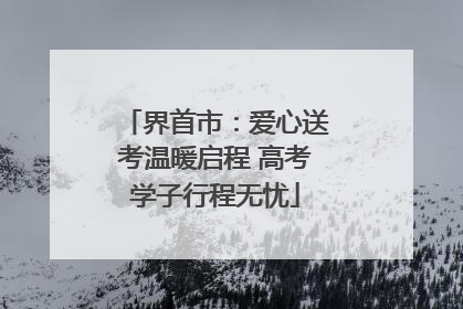 界首市：爱心送考温暖启程 高考学子行程无忧