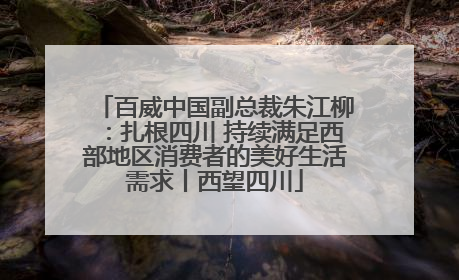 百威中国副总裁朱江柳：扎根四川 持续满足西部地区消费者的美好生活需求丨西望四川