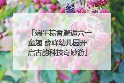 端午粽香邂逅六一童趣 薛峰幼儿园开启古韵科技奇妙游