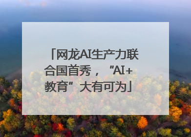 网龙AI生产力联合国首秀，“AI+教育”大有可为