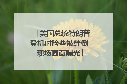 美国总统特朗普登机时险些被绊倒 现场画面曝光