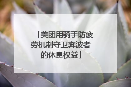 美团用骑手防疲劳机制守卫奔波者的休息权益