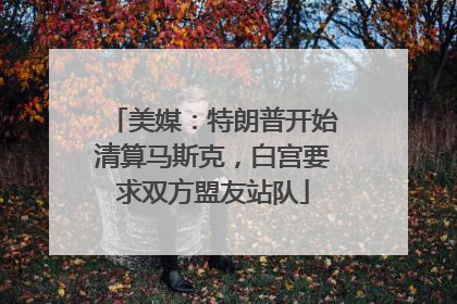 美媒：特朗普开始清算马斯克，白宫要求双方盟友站队