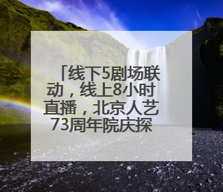 线下5剧场联动，线上8小时直播，北京人艺73周年院庆探讨“艺术+科技”