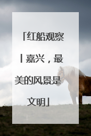 红船观察丨嘉兴，最美的风景是文明