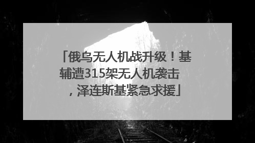 俄乌无人机战升级！基辅遭315架无人机袭击，泽连斯基紧急求援