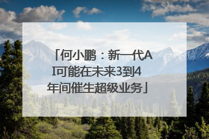 何小鹏：新一代AI可能在未来3到4年间催生超级业务