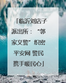 临沂刘店子派出所：“邻家义警”织密平安网 警民携手暖民心