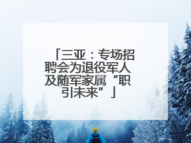 三亚：专场招聘会为退役军人及随军家属“职引未来”