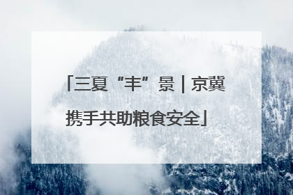 三夏“丰”景｜京冀携手共助粮食安全