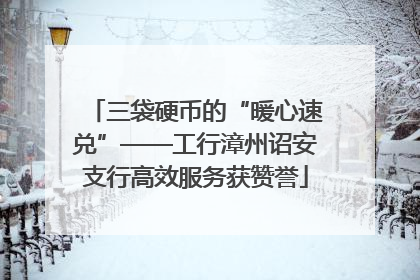 三袋硬币的“暖心速兑”——工行漳州诏安支行高效服务获赞誉