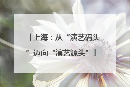 上海：从“演艺码头”迈向“演艺源头”