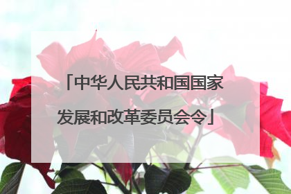 中华人民共和国国家发展和改革委员会令