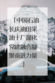 中国石油长庆油田采油十厂深化党建融合凝聚奋进力量