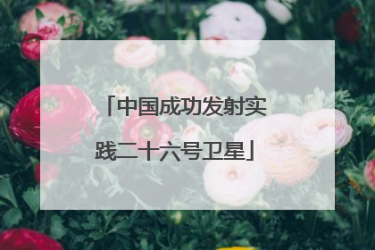 中国成功发射实践二十六号卫星