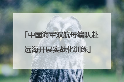 中国海军双航母编队赴远海开展实战化训练