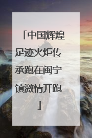 中国辉煌足迹火炬传承跑在闽宁镇激情开跑