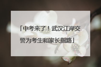 中考来了！武汉江岸交警为考生和家长指路