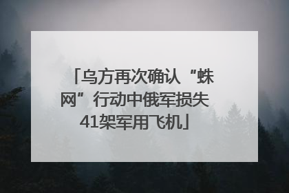 乌方再次确认“蛛网”行动中俄军损失41架军用飞机