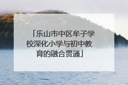 乐山市中区牟子学校深化小学与初中教育的融合贯通