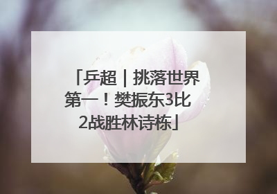 乒超｜挑落世界第一！樊振东3比2战胜林诗栋