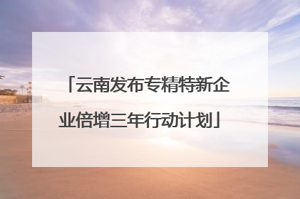 云南发布专精特新企业倍增三年行动计划
