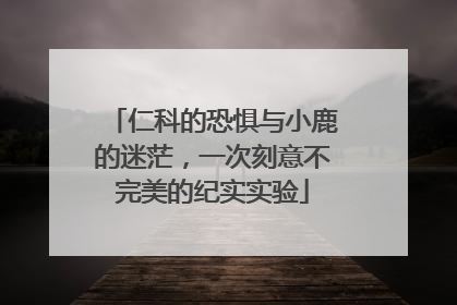 仁科的恐惧与小鹿的迷茫，一次刻意不完美的纪实实验