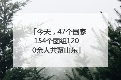 今天，47个国家154个团组1200余人共聚山东