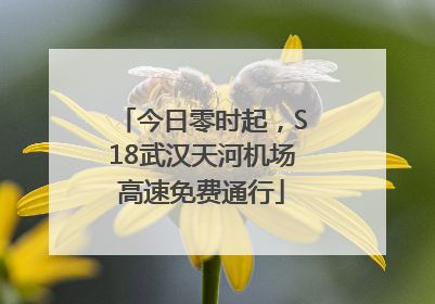 今日零时起，S18武汉天河机场高速免费通行