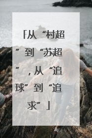 从“村超”到“苏超”，从“追球”到“追求”