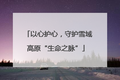 以心护心，守护雪域高原“生命之脉”