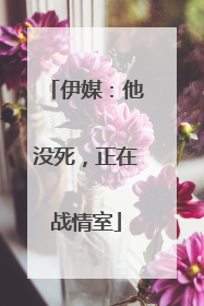 伊媒：他没死，正在战情室