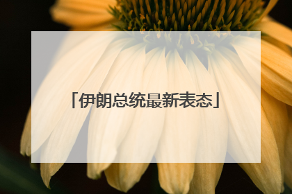 伊朗总统最新表态
