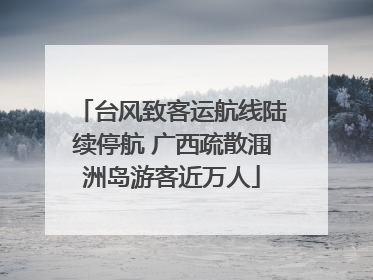 台风致客运航线陆续停航 广西疏散涠洲岛游客近万人