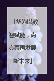 华为以数智赋能，点亮泰国发展新未来