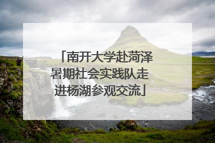 南开大学赴菏泽暑期社会实践队走进杨湖参观交流