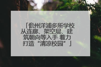 儋州洋浦多所学校从连廊、架空层、建筑朝向等入手 着力打造“清凉校园”