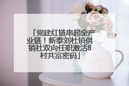 党建红链串起全产业链！新泰刘杜镇供销社双向任职激活8村共富密码
