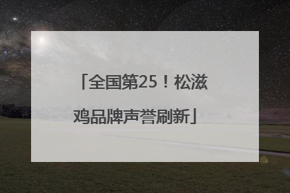全国第25！松滋鸡品牌声誉刷新
