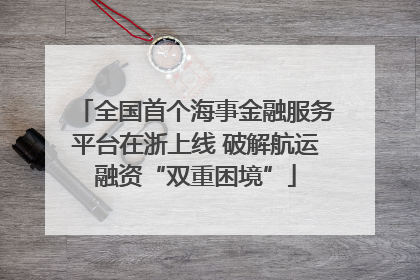 全国首个海事金融服务平台在浙上线 破解航运融资“双重困境”